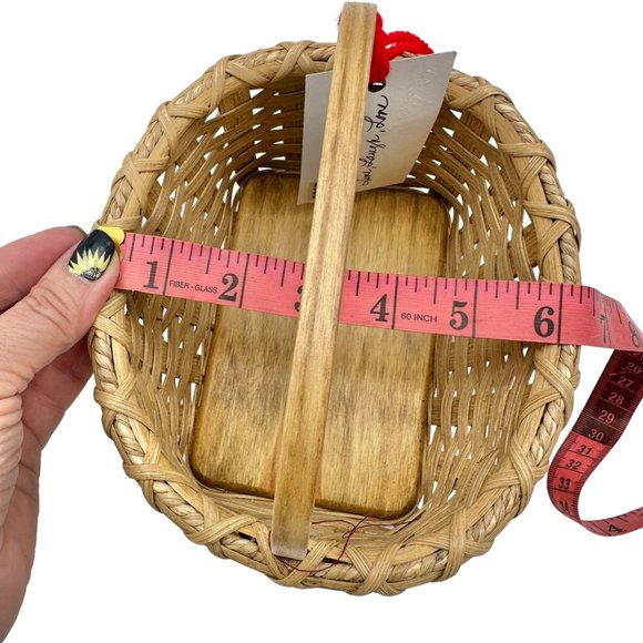 Handmade Basket Live Laugh Love Metal Accents Wood Base and Handle Small Cute - Picture 14 of 16